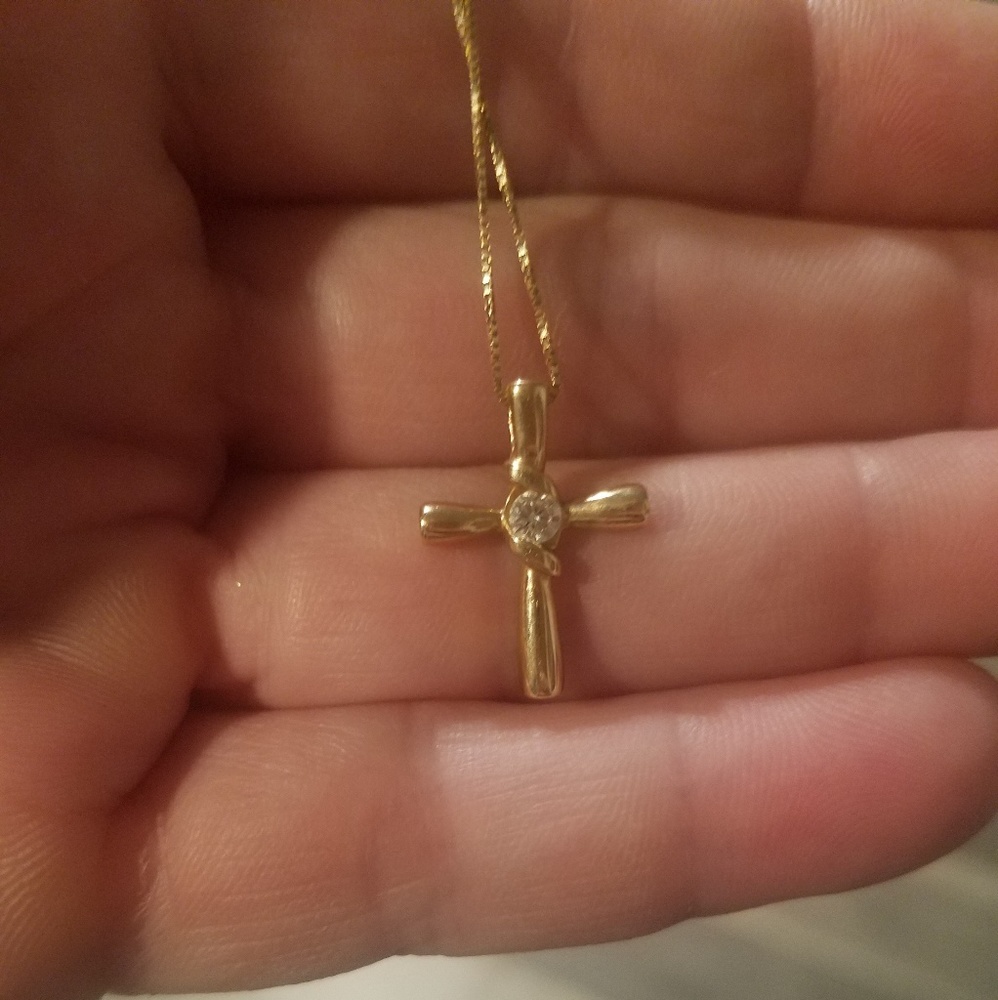 14k yellow gold sirena diamond necklace